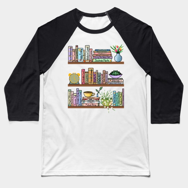 fanfiction bookshelf <3 Baseball T-Shirt by TheHermitCrab